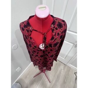 Floral Print Long Sleeve Dress, Burgundy and Black, Romantic Boho Casual